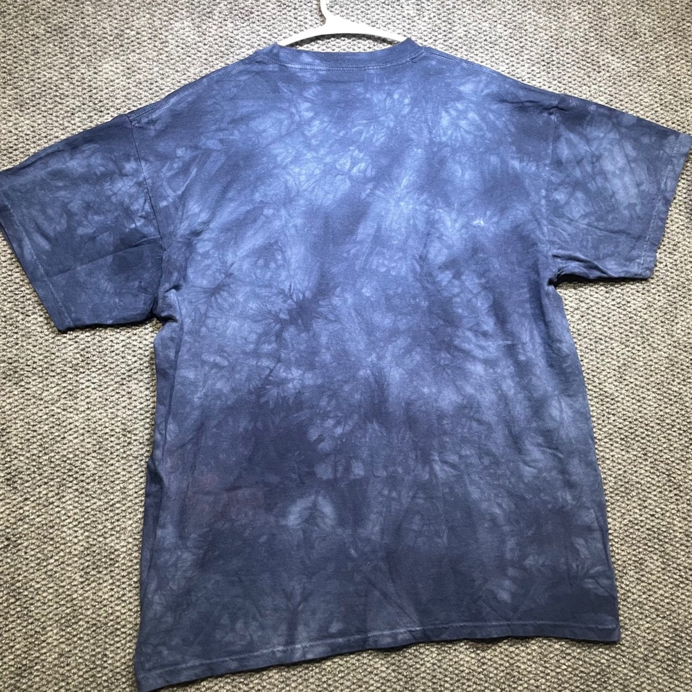 The Mountain Bald Eagle American Flag Tie Dye TShirt Men Large Blue 4th of July - Picture 5 of 6